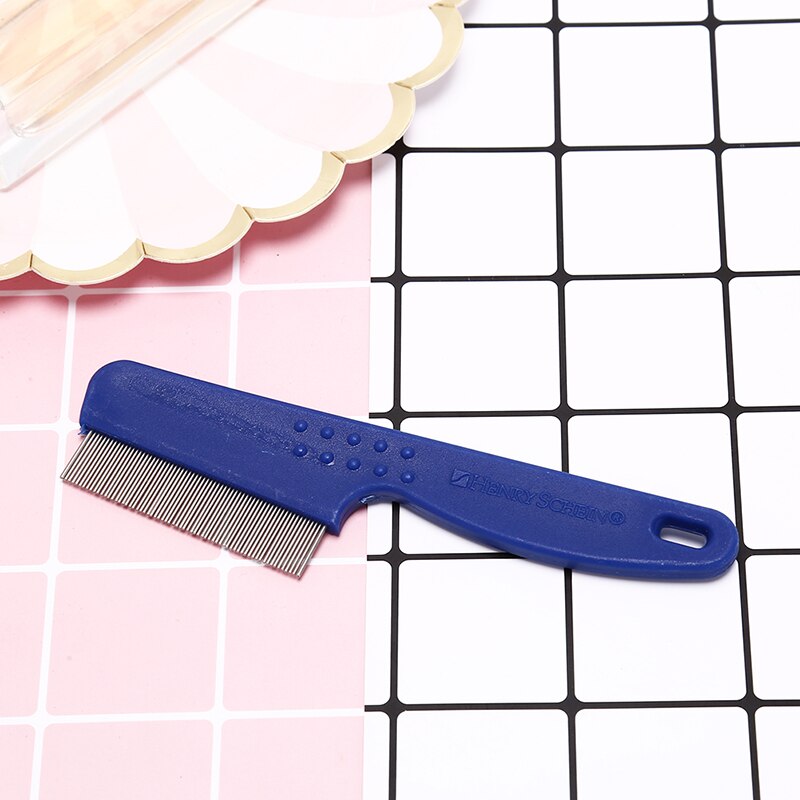1pc Metal Nit Head Hair Lice Comb High Comfort Head Lice Comb Fine Toothed Flea Flee with Handle For Kids Pet Tool