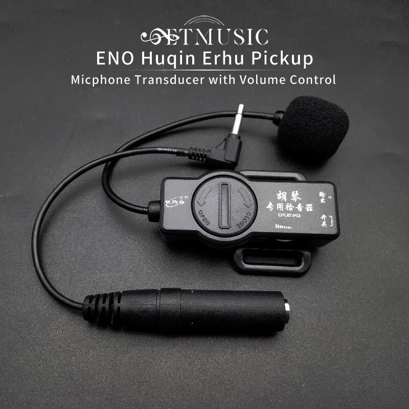 Eno Huqin Erhu Micphone Transducer Pickup Met Volumeregeling Black