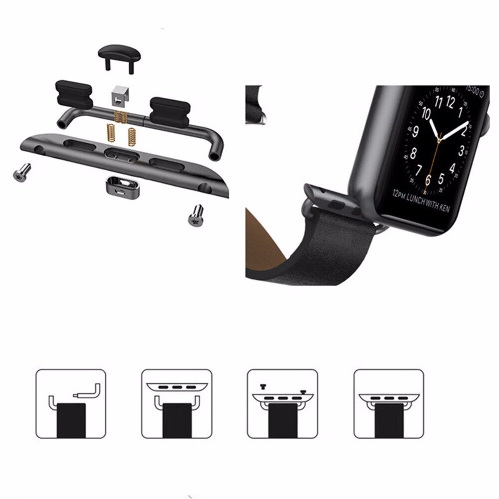 Adapter Voor Apple Watch Band 44Mm 38Mm 42Mm 40Mm Iwatch Band Serie 6 Se 5 4 3 2 Metalen Rvs Connector &amp; Tool
