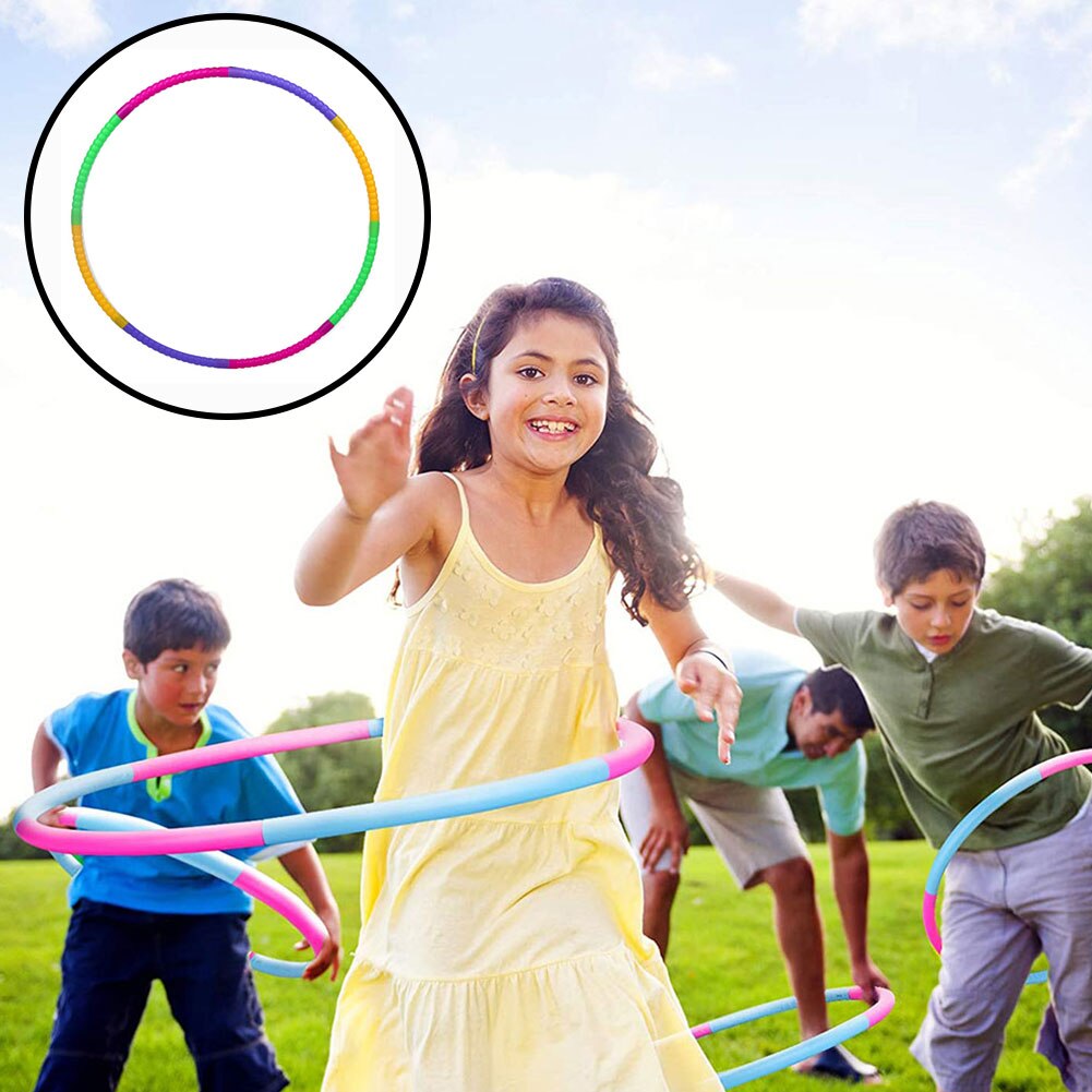 Gewichteten Übung Hoop Tragbare Spleißen Fitness Hoop für Kinder Bodybuilding Gymnastik Dance Spielen 3PCS