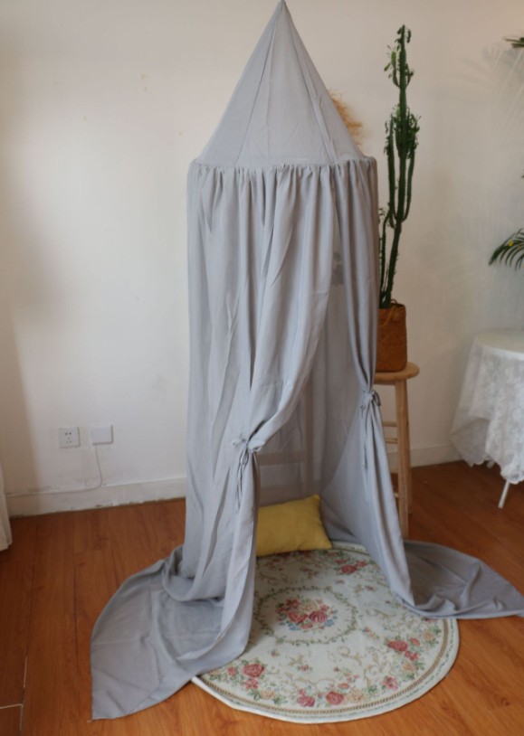 Zanzariera a baldacchino per bambini tenda biancheria da letto culla rete rosa ragazze cupola gioco casa scena oggetti di scena tenda arredamento camera dei bambini: GRAY