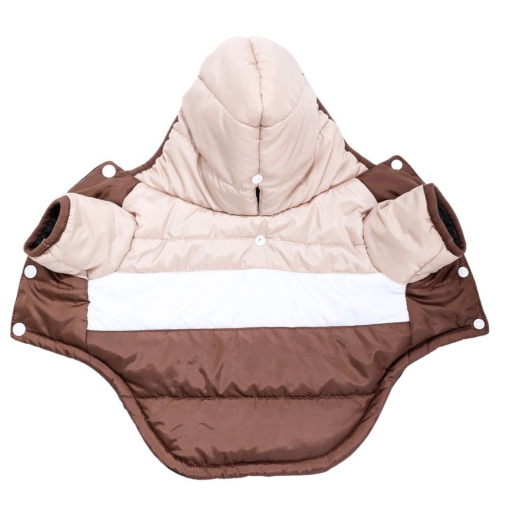 Waterdichte hondenjas, dierenkleding voor kleine en middelgrote honden, hoodies voor puppy's, honden, katten, winter- en herfstjas, chihuahua- en yorkshire-outfits.: Ik / Bruin