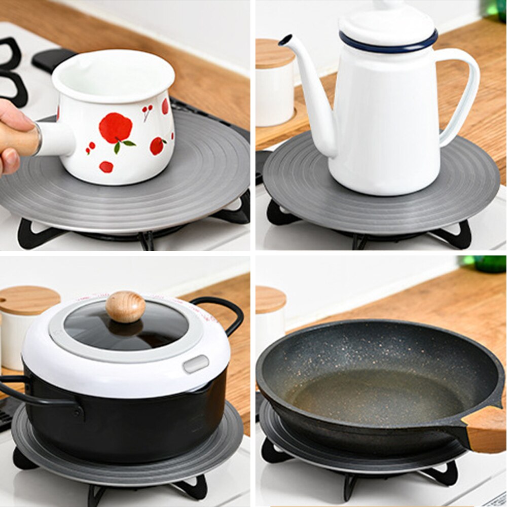 Heat Diffuser Reducer Flame Guard Kitchen Gas Stove Converter Aluminum Defrost Tray Simmer Ring Plate Glass Household Thaw Board