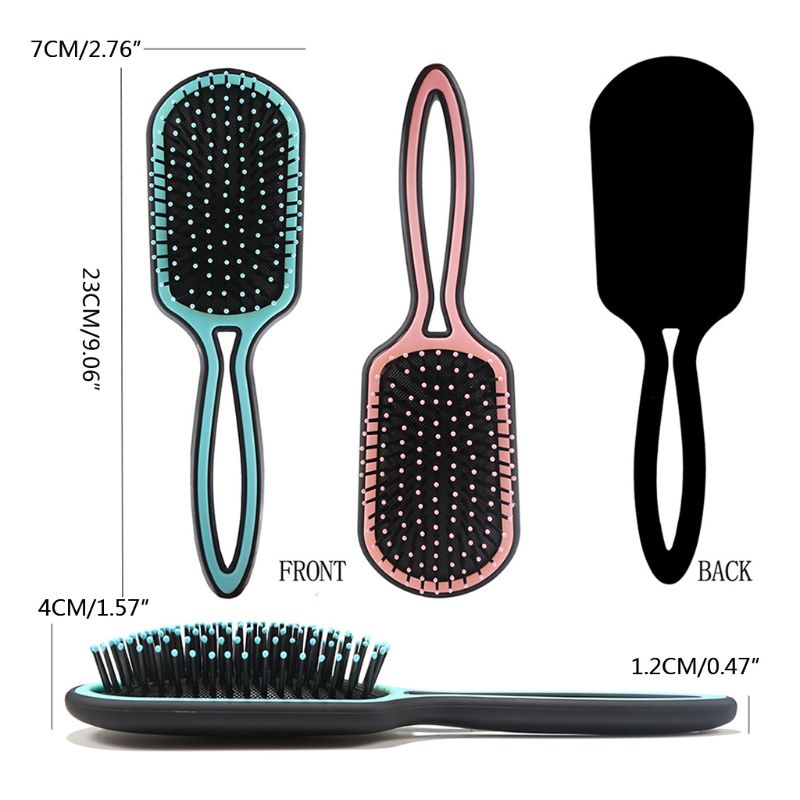 Women Men Detangler Brush Air Cushion Anti Static Massage Scale Comb Hollow Out 57BF