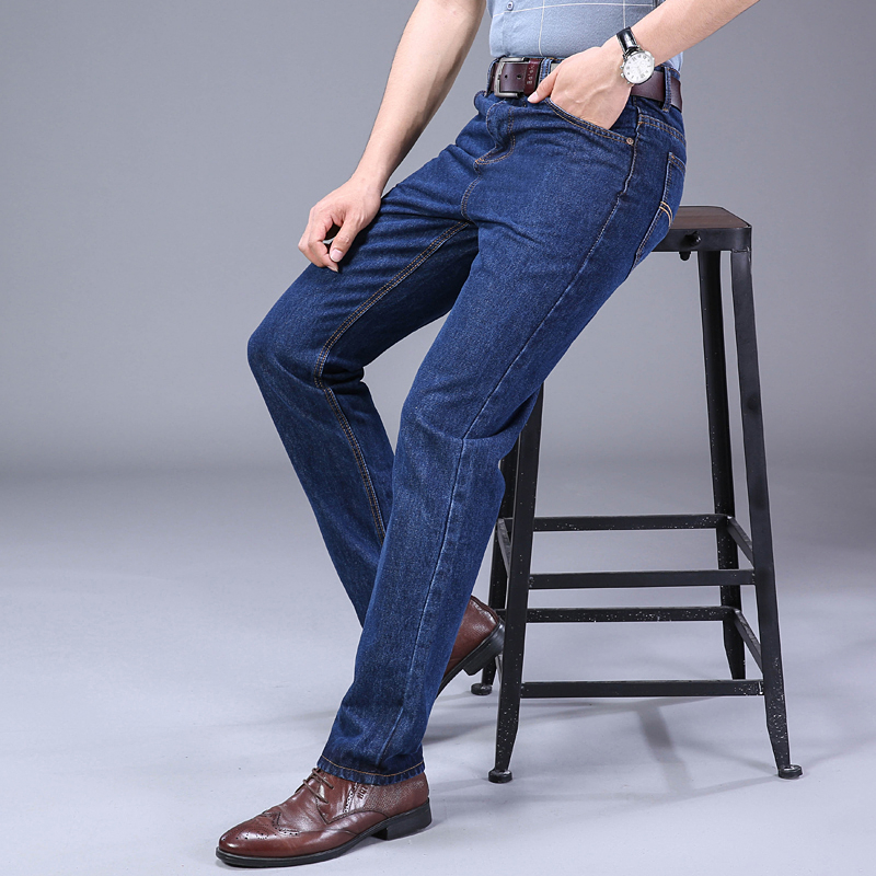 Men Jeans Classic Business Spring Autumn Male Skinny Straight Stretch Brand Denim Pants Summer Overalls Slim Fit Trousers