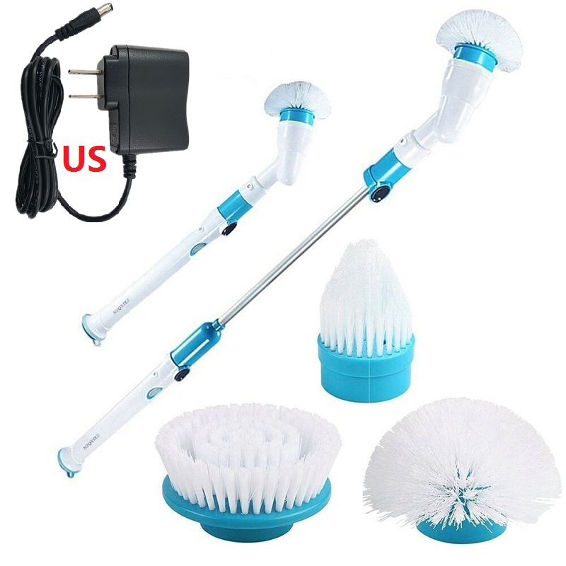 Brosse de nettoyage électrique Turbo, nettoyeur étanche, charge sans fil, salle de bain, cuisine, ensemble d&#39;outils de nettoyage, directe: US