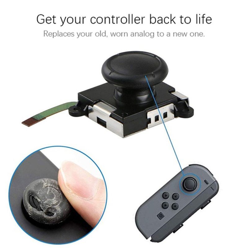 Tvåpack analog 3d joy con joystick ersättning för nintendo switch, joycon switch joystick kompatibla med vänster joycon höger s