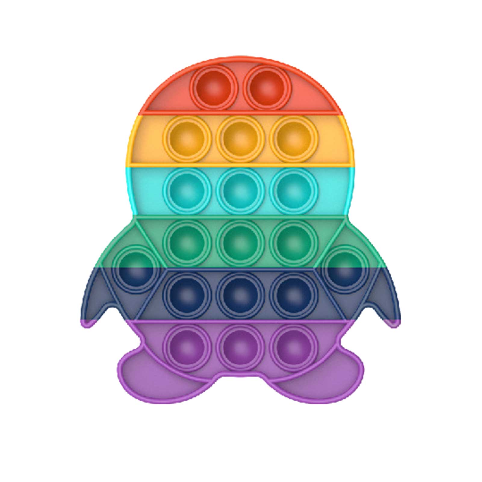 Push Bubble Fidget Sensory Toy Autism Special Needs Five-pointed Star Fidget Squeeze Funny Anti-stress Stress Reliever Toys: Penguin