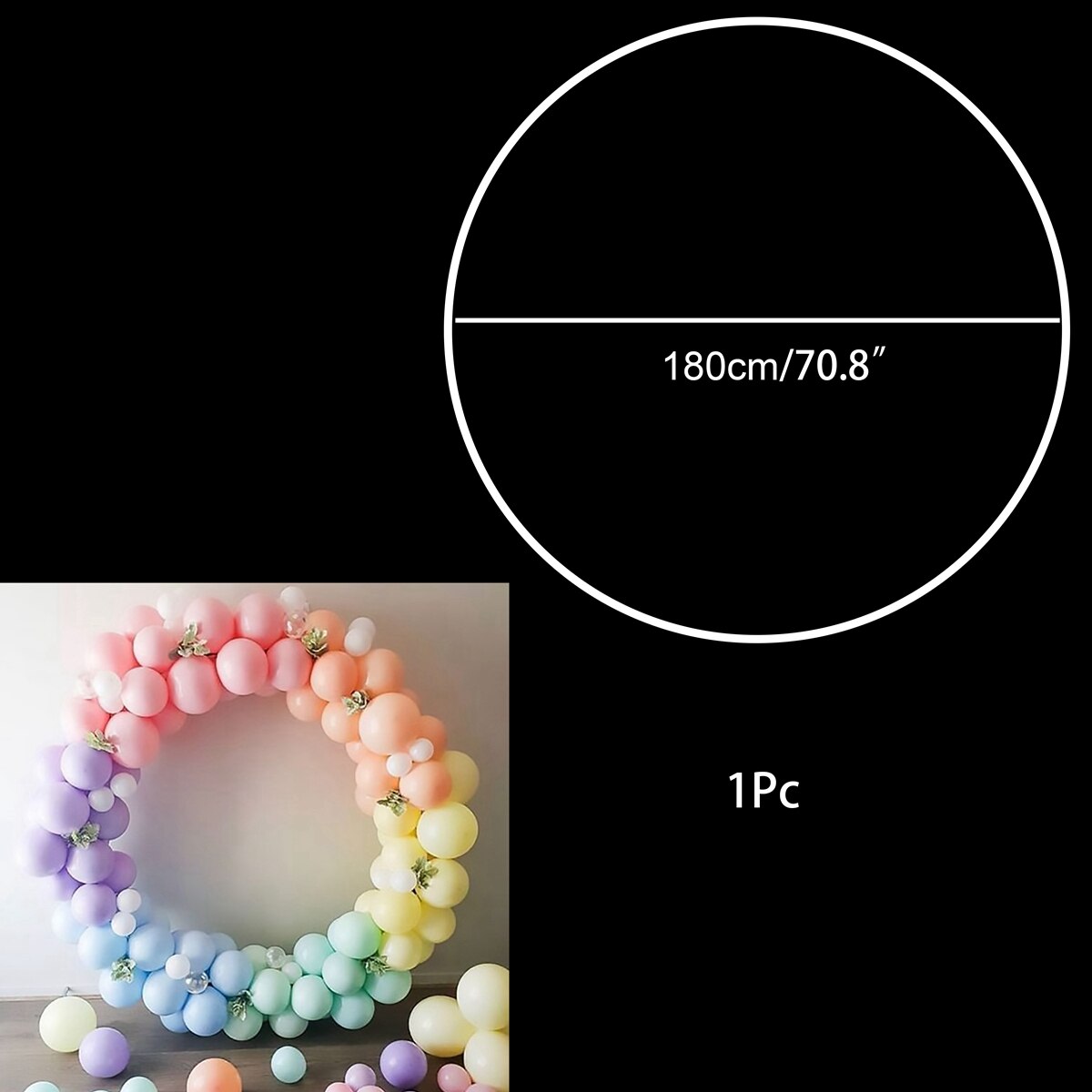 Round Balloon Arch Kit Holder Bow of Balloon Circle Wreath Balloon Stand Wedding Birthday Party Decor Baby Shower Background