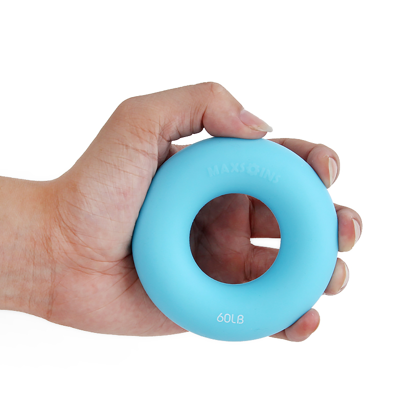 Draagbare Hand Gripper Aangrijpende Ring Carpaal Expander Arm Vinger Sterkte Trainer Revalidatie Pow Hand Exerciser Ball Gym Gereedschap: Sky Blue