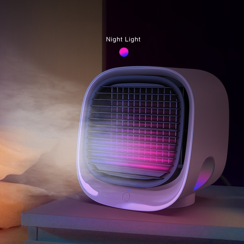Bærbart klimaanlæg skrivebord luftkøler ventilatorer multifunktions luftfugter renser usb desktop luftkøler ventilator med vandtank hjem