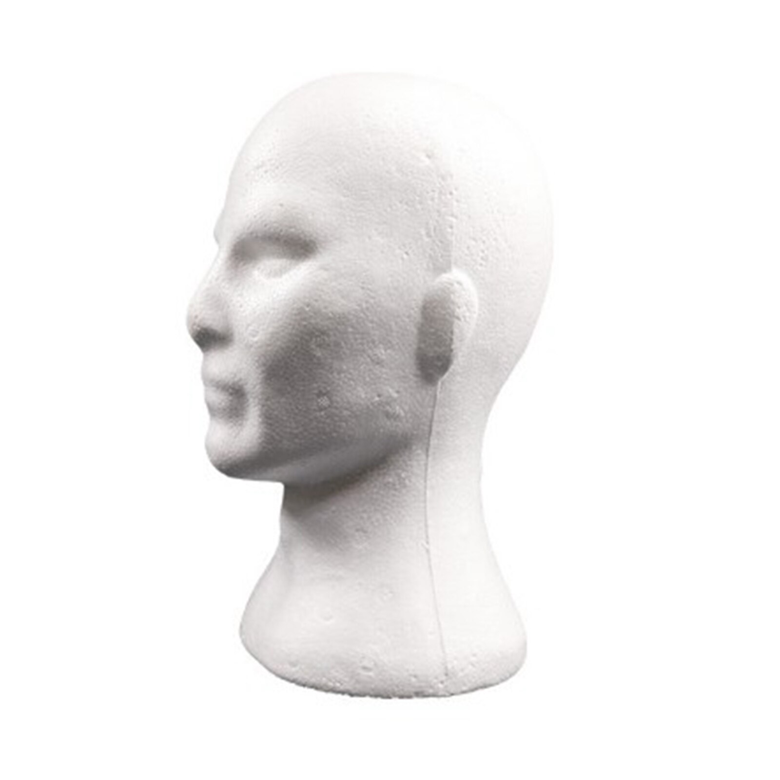 Cabeza de maniquí masculino de espuma de poliestireno, adecuado para uso en salones, centros comerciales, en casa, viajes y mucho más