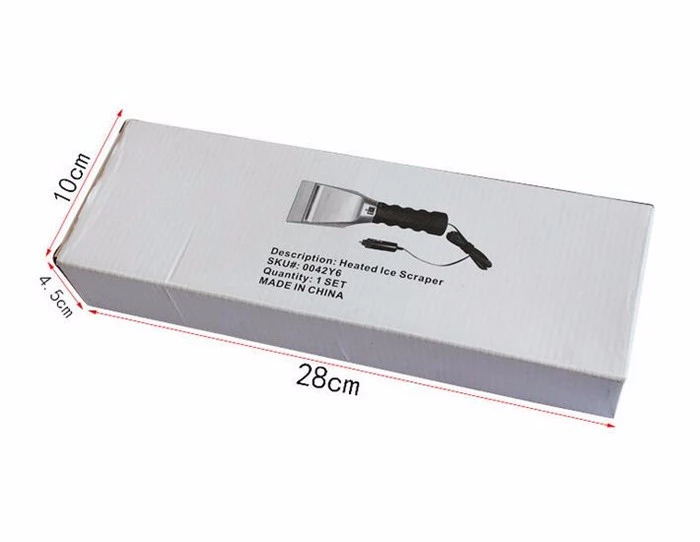 12V électrique voiture chauffée grattoir à glace Automobiles allume-cigare déneigement pelle pare-brise verre dégivrage outils propres