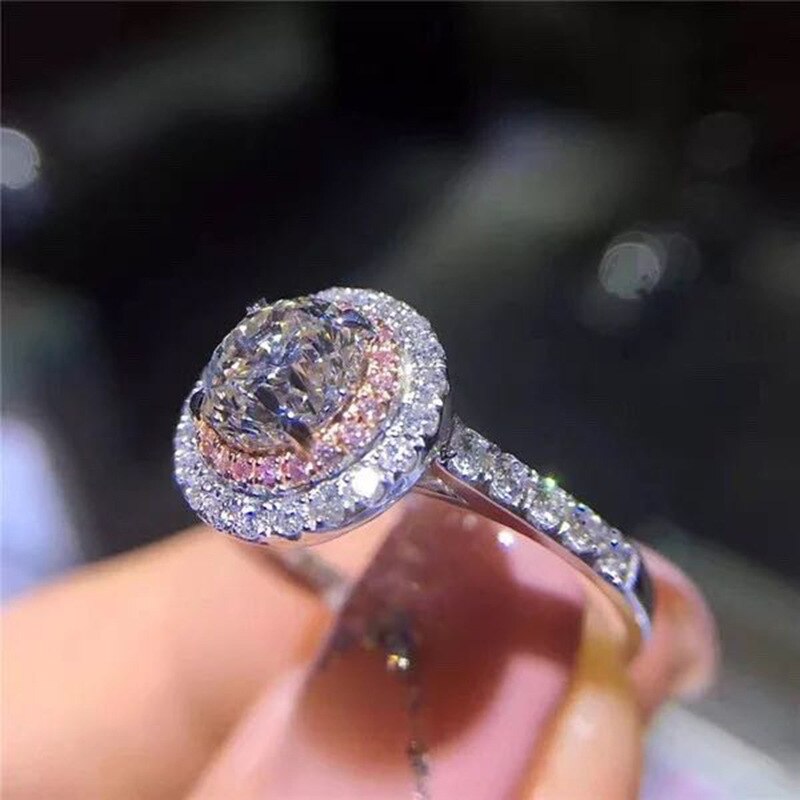 100% real 18k anel de ouro para mulher natural aaa moissanite jóias pedra preciosa anillos de bizuteria tensão ajuste mini anel de diamante