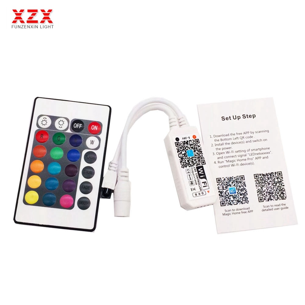 Mini RGB Wifi Controller Magie Hause Für Led Streifen Panel licht Timing Funktion 16 millionen farben Smartphone Steuerung DC12V