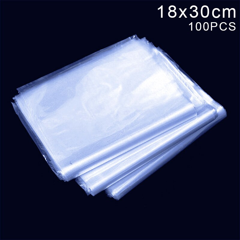 100 Pcs Heat Shrink Film Clear PVC Shrinkable Packaging Wrap Sealing Protector SCVD889: 18x30cm