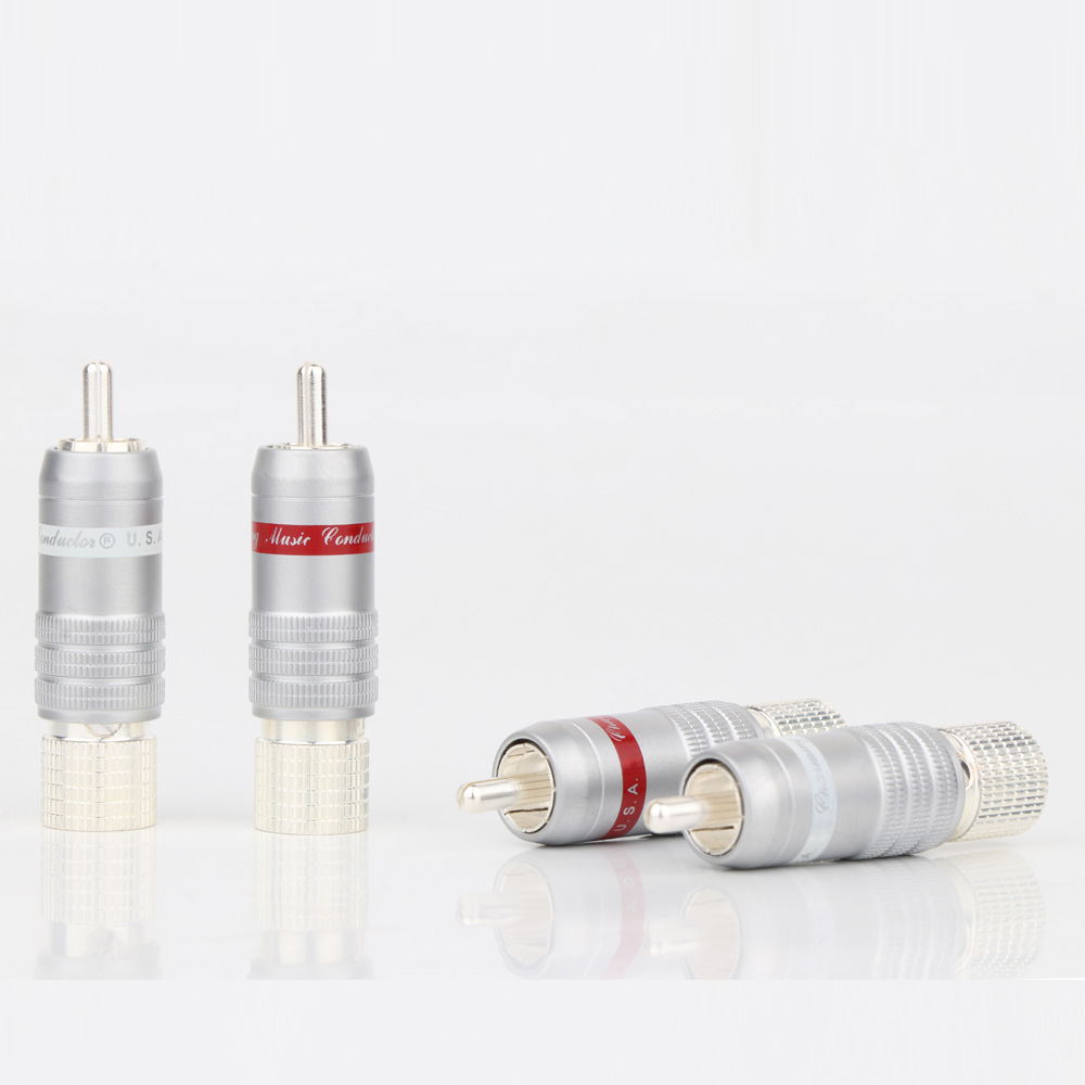 8Pcs R1728 Silver Plated RCA Connector RCA Plug RCA Male Interconnect Cable Plug Hifi RCA Jack