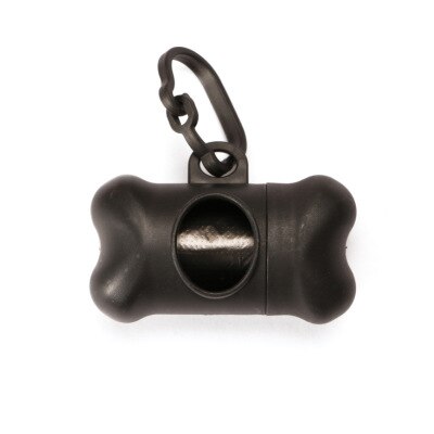 Draagbare Bone Hond Vuilnisbak Garbage Clean Dispenser Doos Hond Afval Kak Bag Outdoor Walk Hond Opruimen Tas Huisdier Accessoires Benodigdheden: Black