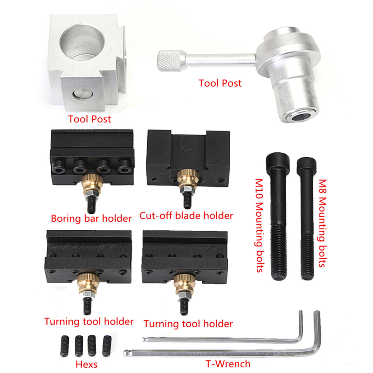 Mini Quicks Change Tool Post Holder Kit Set For Table Hobby Lathes