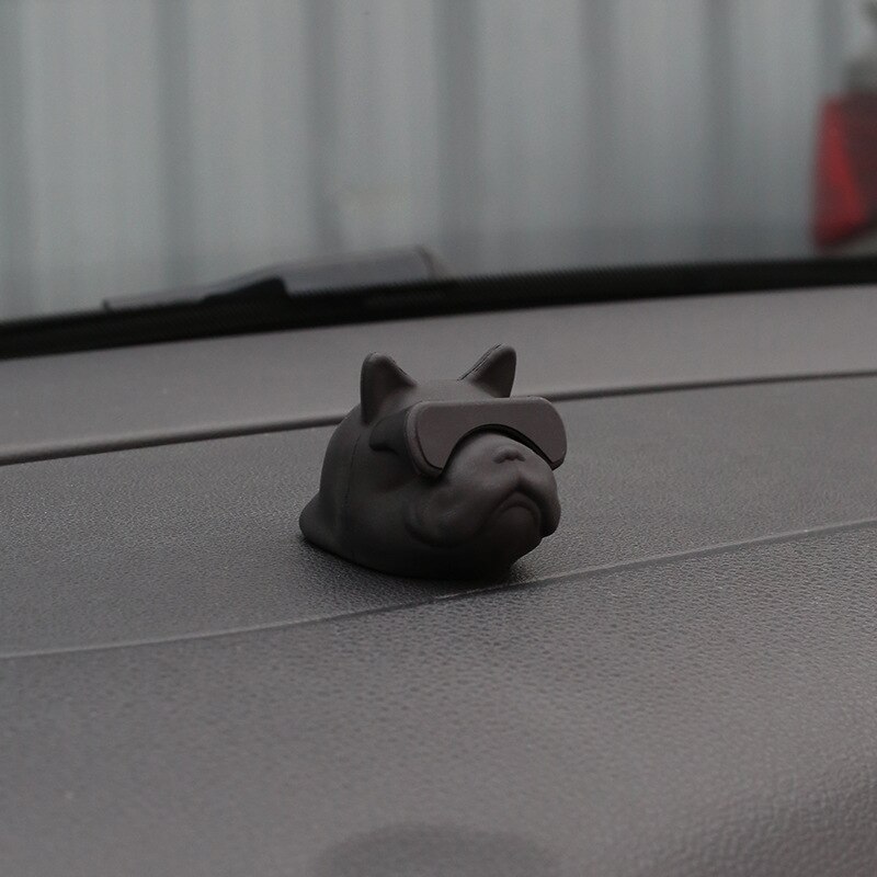 Auto persoonlijkheid franse bulldog decoratie auto interieur honden speelgoed decoratie ornament auto interieur producten auto accessoires