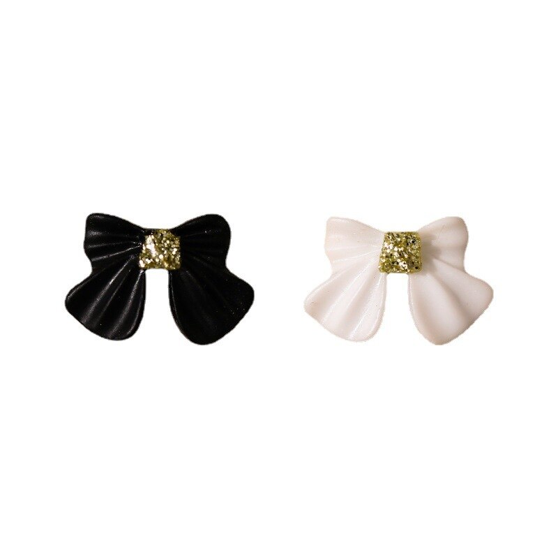50 piezas de resina para decoración de uñas, Charm de 9,8x14,8mm con forma de pajarita, piedras grandes para decoración de uñas, accesorios coreanos para uñas