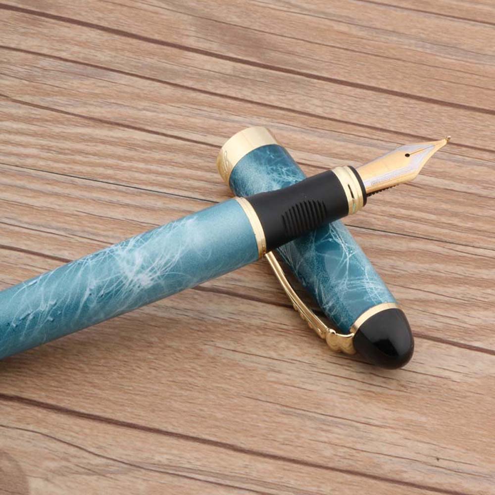 JINHAO X450-pluma estilográfica clásica de METAL, dorado, iridio, 1,0mm