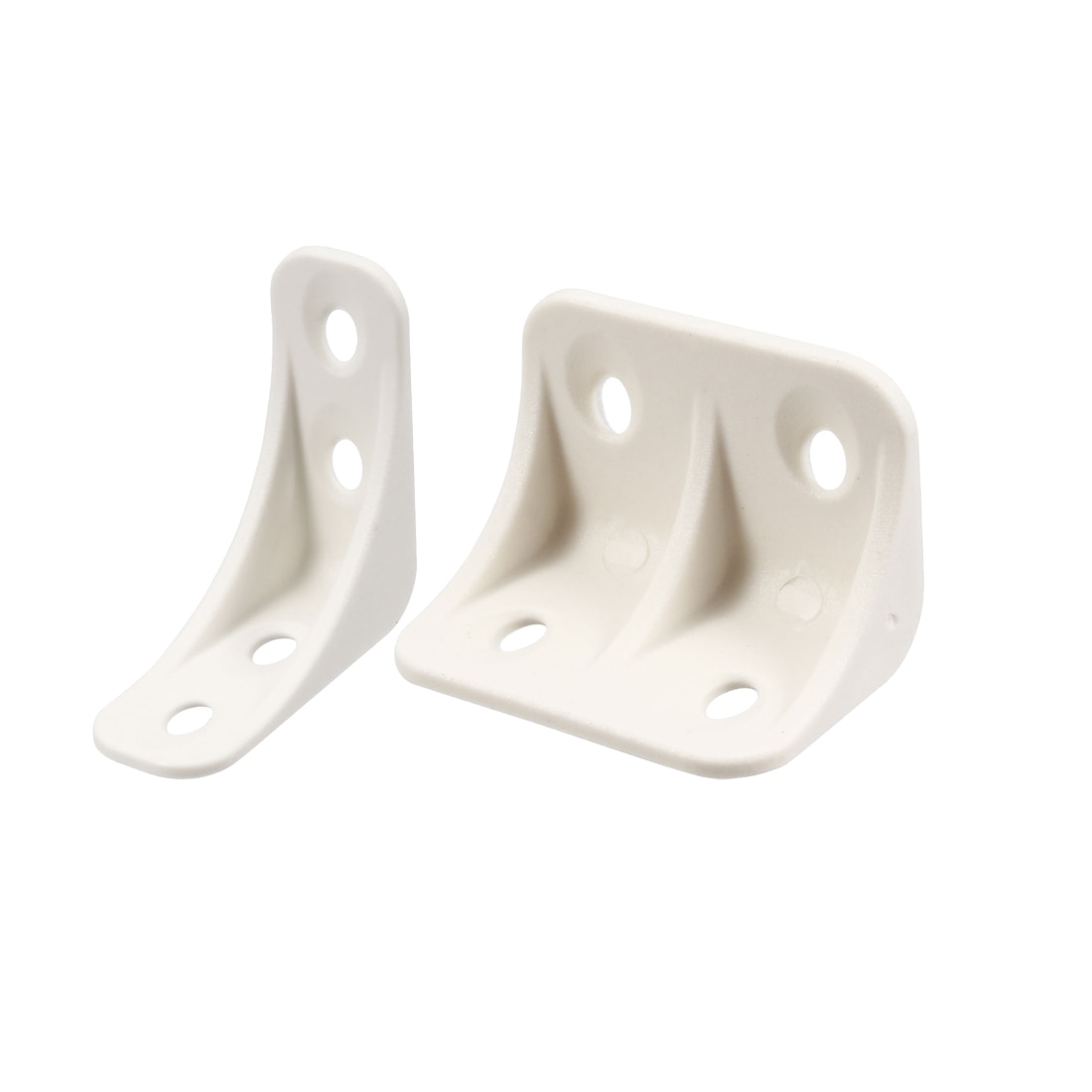 uxcell 20-100 Pcs Shelf Cabinet Door Plastic Corner Braces 36x24x24mm 39x39x16mm Angle Brackets 90 Degree Right Angle