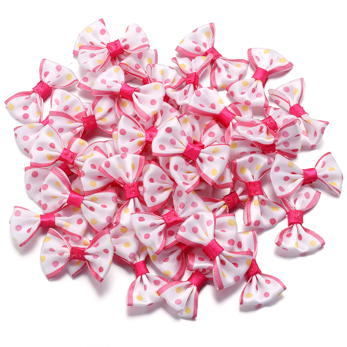 Lazos de cinta de poliéster con puntos ondulados, lazos coloridos para manualidades de costura, a mano, accesorios para el cabello, 2,7x3,7 cm, 30 unidades por lote: Cobre envejecido