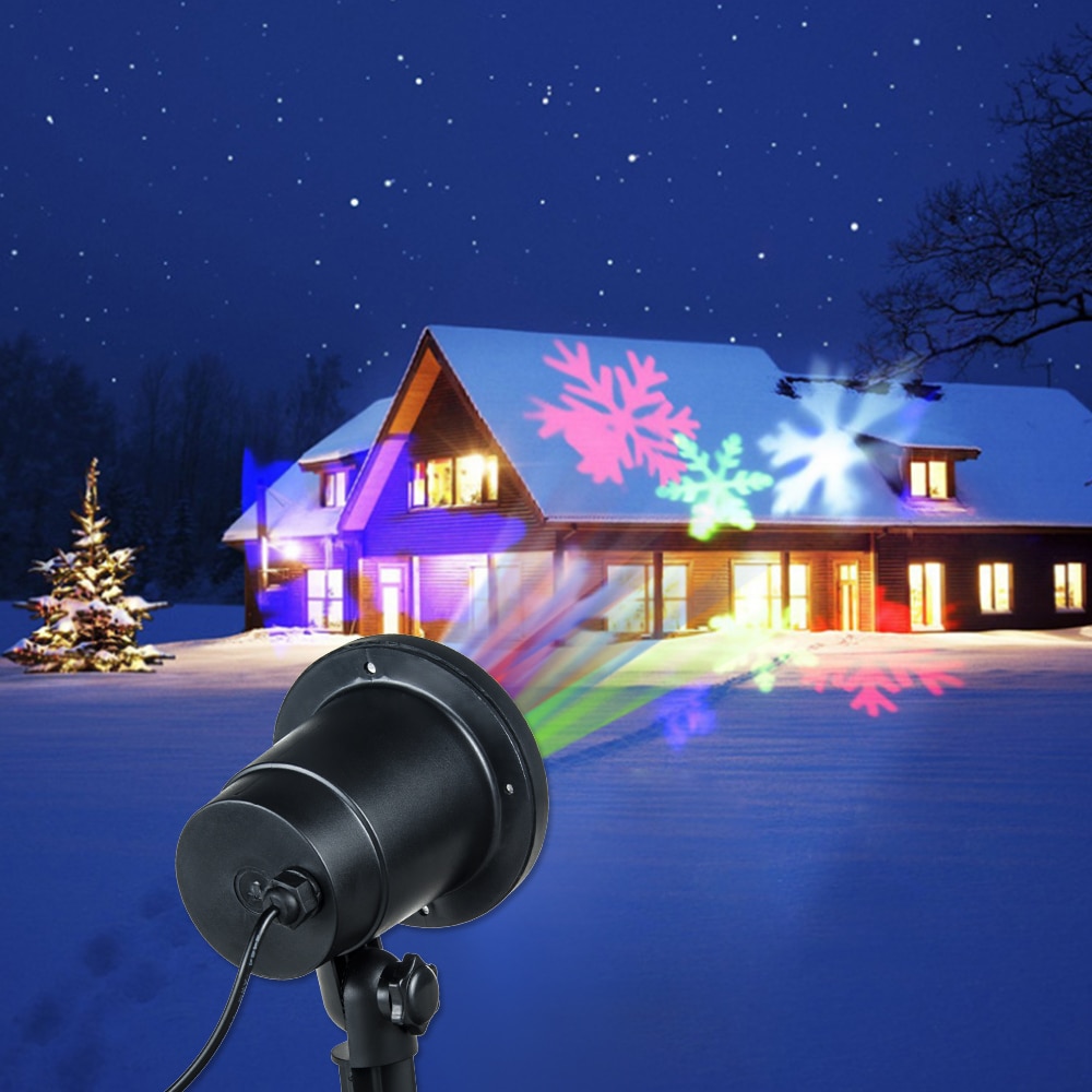 4 kleur RGBW LED Kerst Gazon Lamp tuinlamp IP65 Waterdichte Sneeuwvlok Spotlight Projector Voor Outdoor Tuin Landschap Gazon