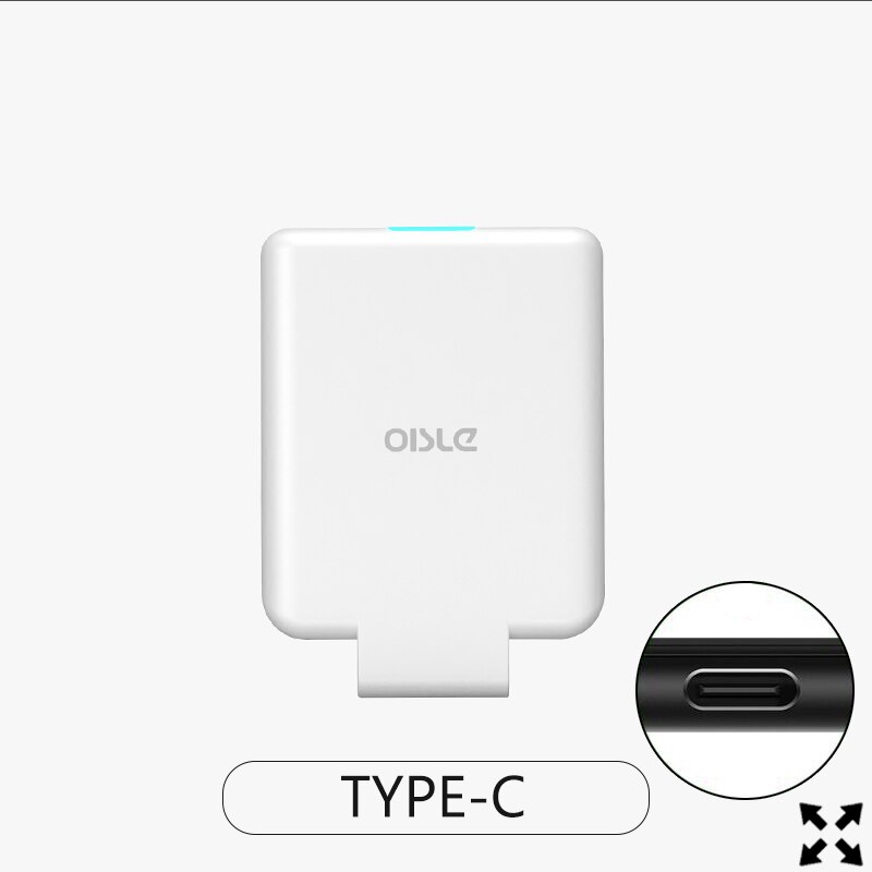 OISLE 4225mAh Type C Battery Charger Case External USB-C Power Bank Mini Charging Case For Samsung S8 S9 Plus Note8 / huawei p30: 4225mah-02-white