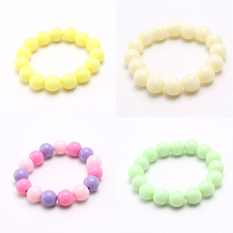 Prinses Armbanden 10 Stuks Voor Kinderen Meisjes Pearl Bead Armbanden Tiener Sieraden Set Partij Gunst Kostuum Prinses Pretend Play