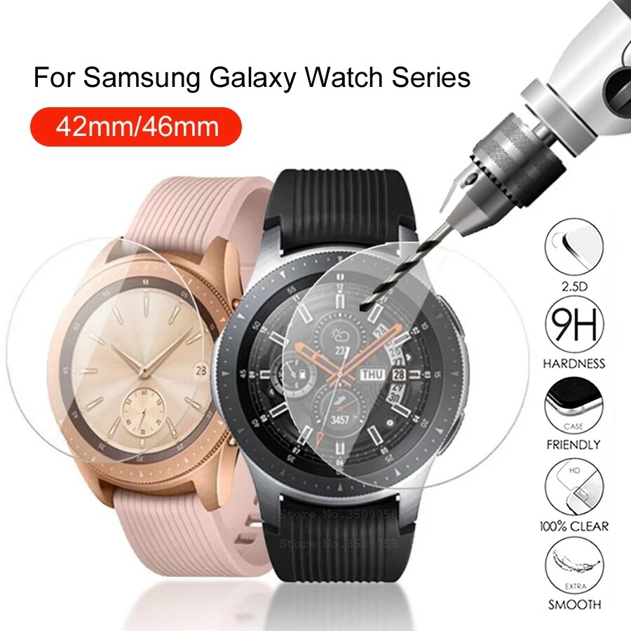 Horloge Screen Protector Glas Voor Samsung Galaxy Horloge 42Mm 46Mm Gehard Glas Rand Cover Beschermende Anti Explosie Horloge film