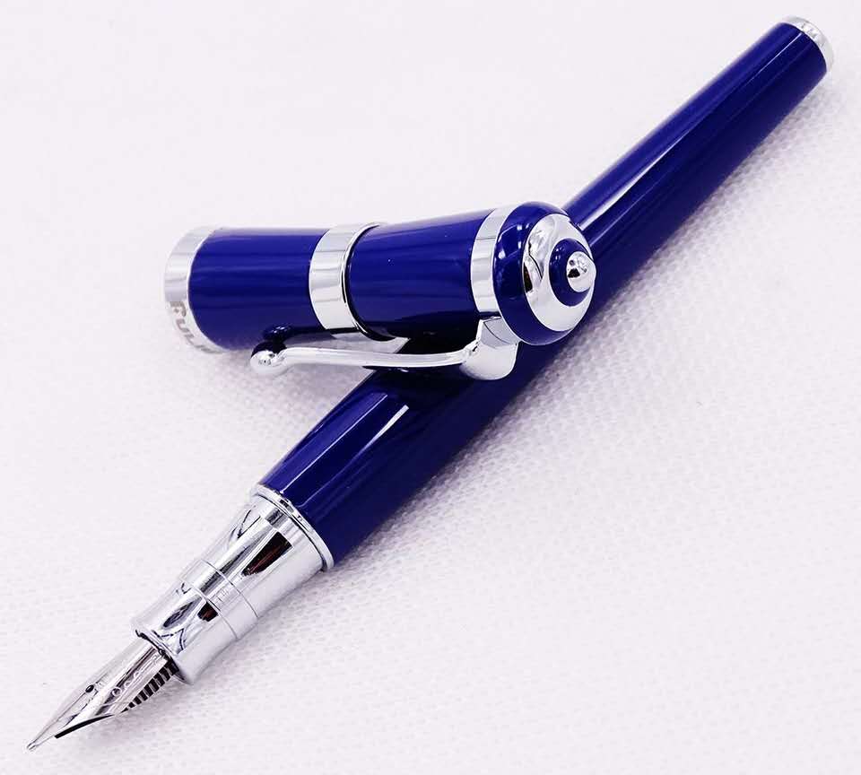 Fuliwen 2051 Vulpen Blauw Metalen Inkt Pen Verse Fastion Stijl M Nib Converter Pen Briefpapier Kantoorbenodigdheden Schrijven