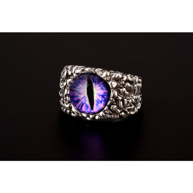 Punk Nazar Ringe für Damen & Herren - Geometrische Zinklegierung Schmuck: Lila