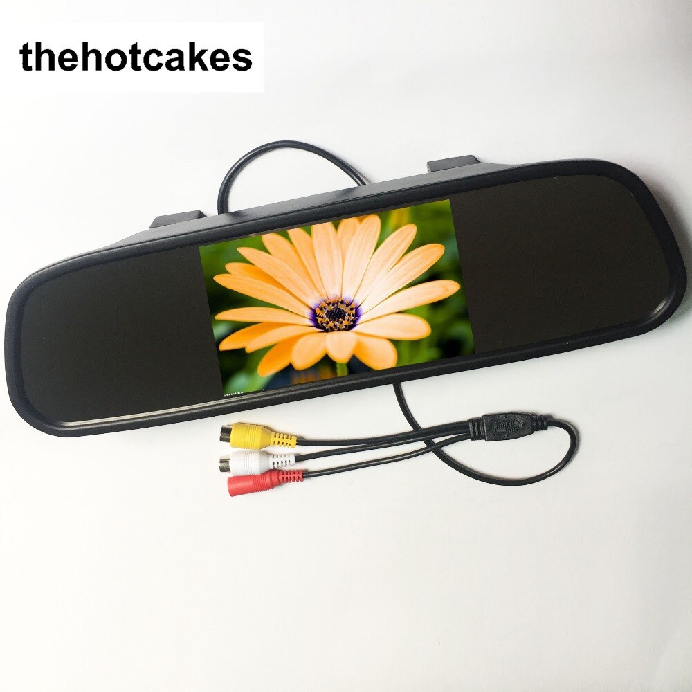 Thehotcakes Hoge Resolutie HD 5 "Inch Auto Spiegel Monitor 2-KANAALS Video-ingang 800*480 DC 12 V ~ 24 V Parkeer Monitor