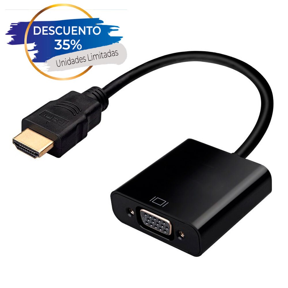 OcioDual HDMI naar VGA Adapter Kabel-Analoge Digitale Converter Zwarte Mannelijke Converter TV Tv Monitor Full HD Signaal