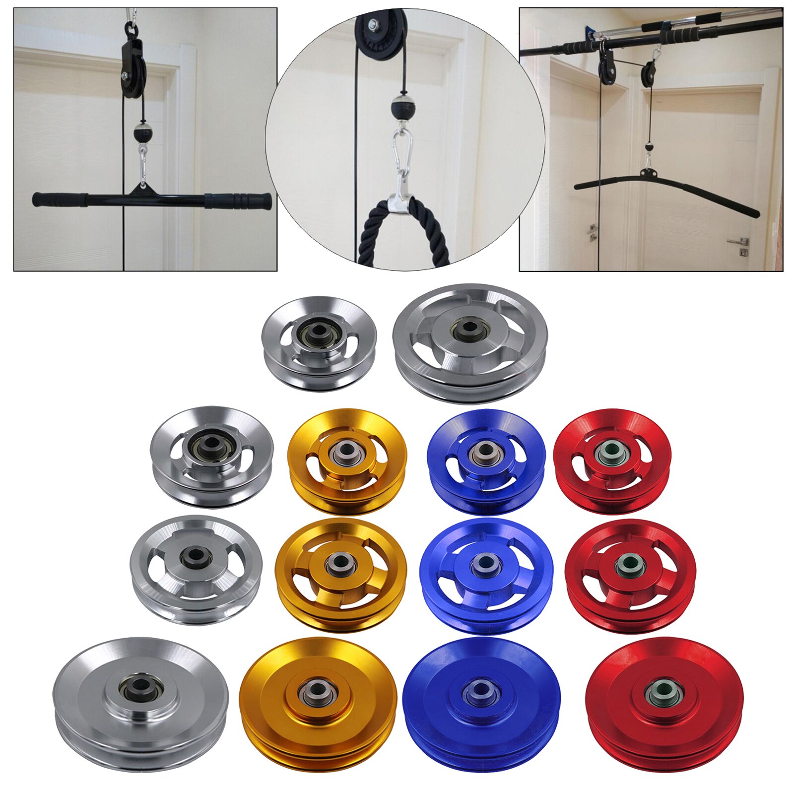 Bearing Pulley Wheel Cable Gym Equipment Parts, Aluminium Alloy, Sturdy and Durable