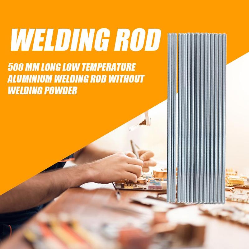 10 st svetsstänger lågtemperatur aluminium lod svetsstav tråd elektroder svetsstavar lödtillbehör 500mm