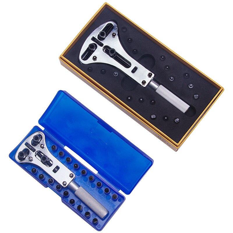 Herramienta de apertura de caja de reloj de acero sólido, tornillo ajustable de 3 garras, removedor de cubierta trasera de reloj, llave abierta, Kit de herramientas de reparación de relojero