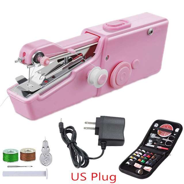 Electric Portable Sewing Machine Handheld Mending Clothes Machine Cordless Stitch Household Tool Fabric Clothing Kids Cloth: F3