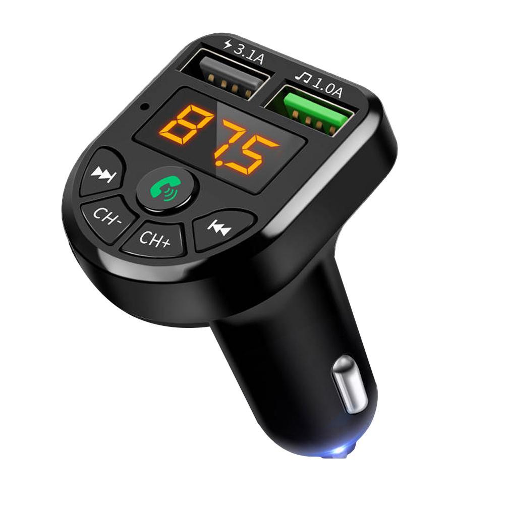 Bluetooth 5.0 FM Transmitter Car Kit MP3 Modulator USB Receiver Player Audio Charger Dual Fast 3.1A Wireless Handsfree P4D6: Default Title