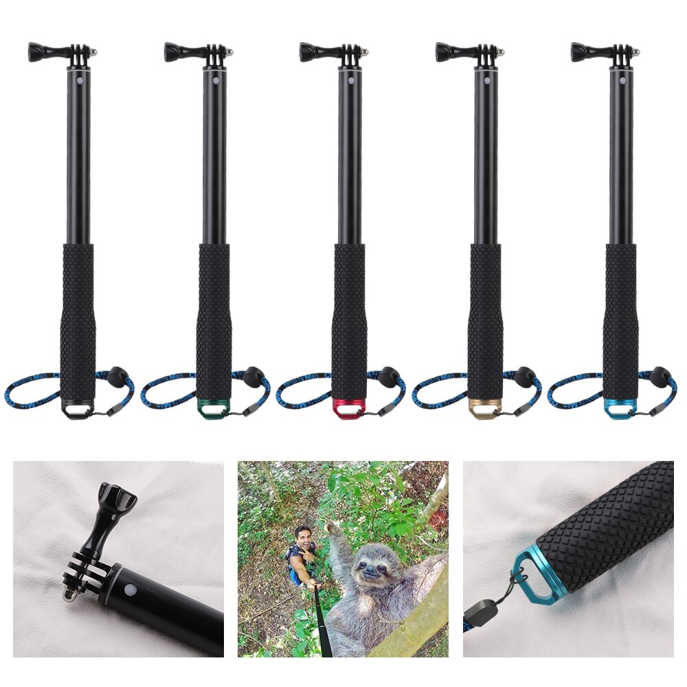 Selfie stick uttrekkbar håndholdt monopod for gopro hero 10 9 8 7 6 5 gopro max osmo action insta 360