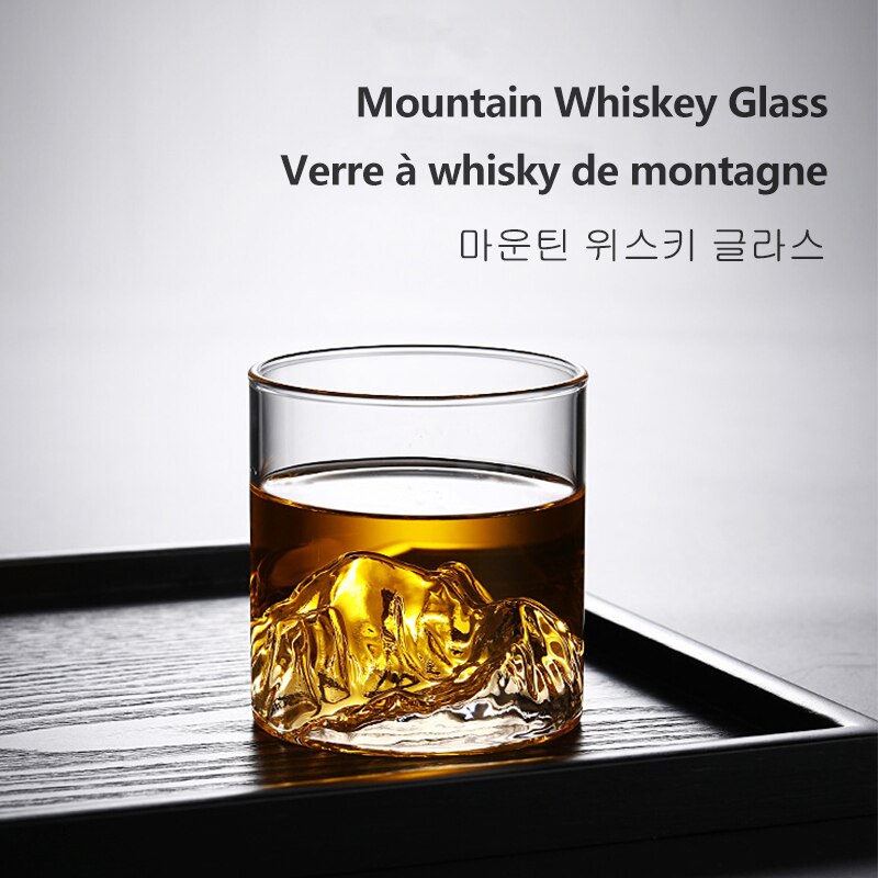 Japan 3D Berg Whiskey Glas Gletscher Altmodische Whiskey Felsen Gläser Whiskey-glas Wodka Tasse Wein Becher