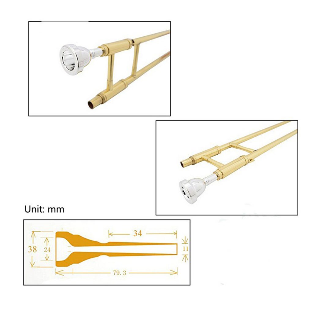 Hoogwaardige Alto Trombone Mondstuk Kleine Schacht Goud Voor Trombone Onderdelen Toebehoren