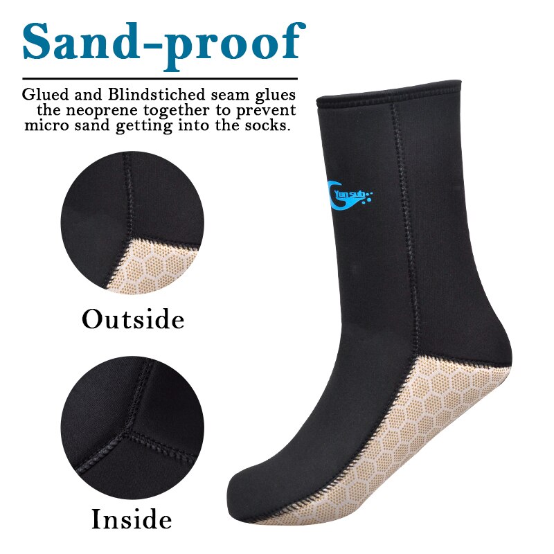 5mm Neoprene Scuba Diving Socks Shoes Scratch Proof Non-slip Winter Surfing Swimming Beach Water Wetsuit Socks Boots