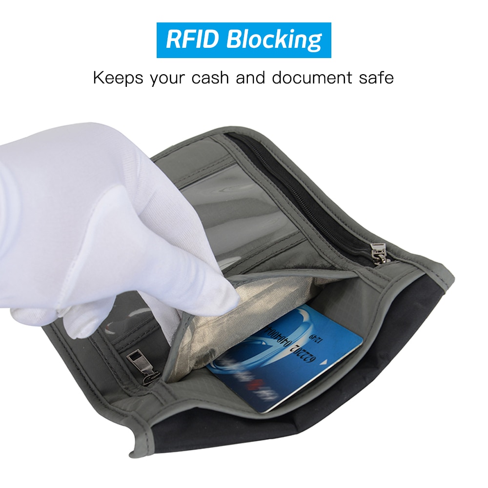 Nacken Beutel Reisen Beutel Nacken Brieftasche mit RFID Blockierung Reisepass Halter dokumentieren Organizer Tasche Karte Tasche für Männer Frauen