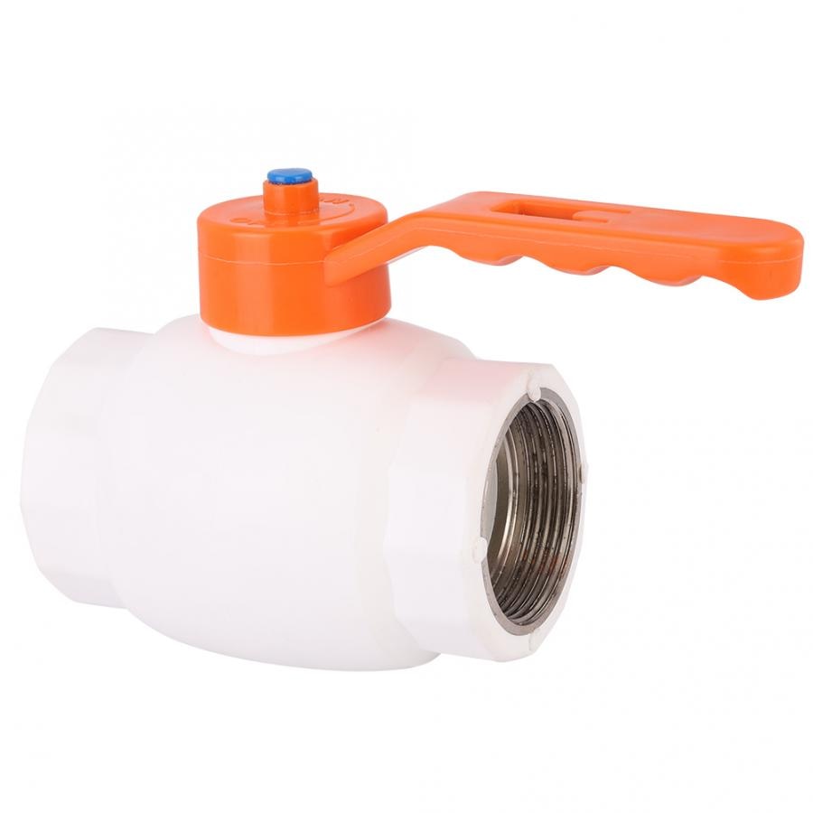 1.5in Female Thread Ball Valve Connector PPR Plastic Water Pipe Fitting Garden Bathroom Accessories