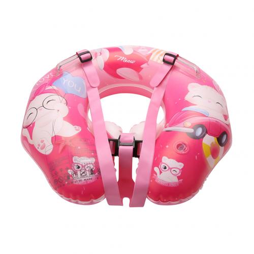 Underarm Shoulder Strap Swimming Ring Floating Children Kid Beach Toy Pool Accessories Circle Bathing Toddler Rings Summer Toys: Pink