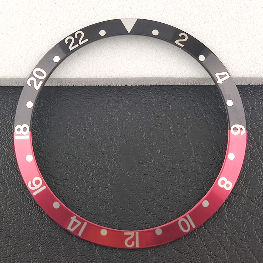 36.5Mm Vintage Horloge Bezel Aluminium Bezel Herenhorloge Accessoires Horloge Reparatie Accessoires 36.5*30.75Mm: Rood