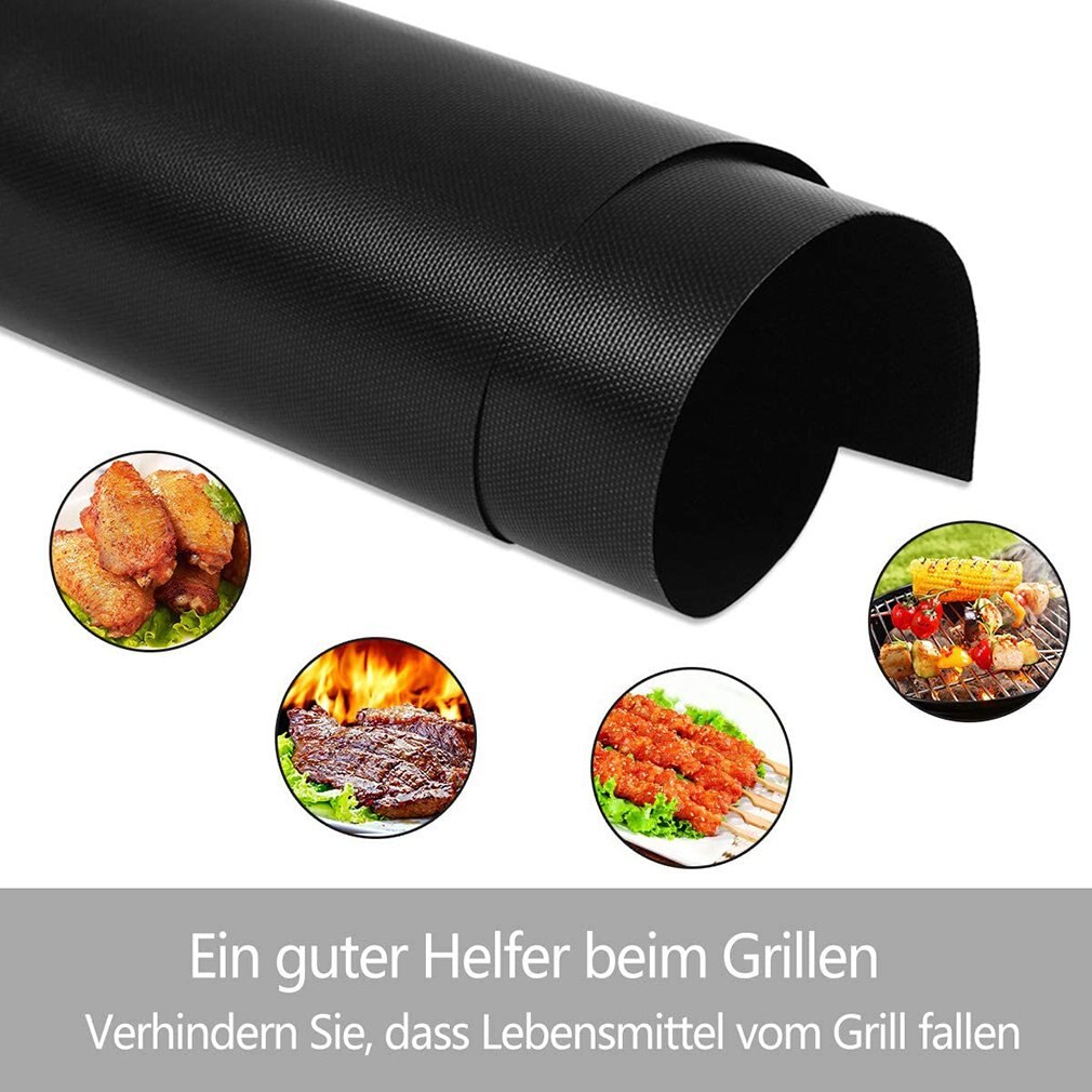 Barbecue Mat Bbq Grill Mat Non-stick Grill Matten Bakken Mat Herbruikbare Outdoor Bbq Mat Glasvezel Hoge Temperatuur slip